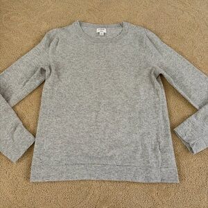 J. Crew Gray Teddie Crewneck Sweater